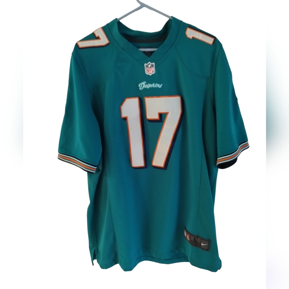 NFL Miami Dolphins Ryan Tannehill # 17 Nike On Field Jersey Stitched Mens Size L